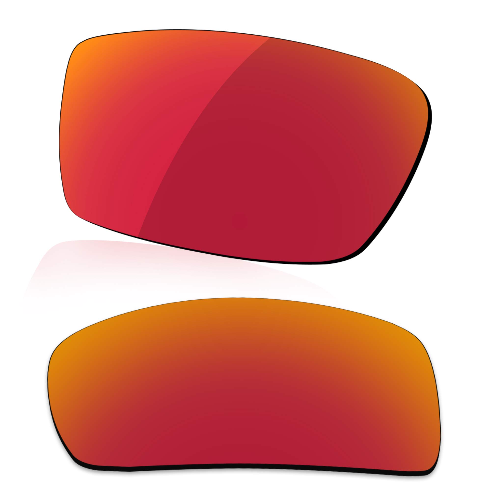 Lenzreborn Men's Fire Red - Polarized Mirrored Polarized Lens Replacet For Oakley Gascan Oo9014 Sunglass