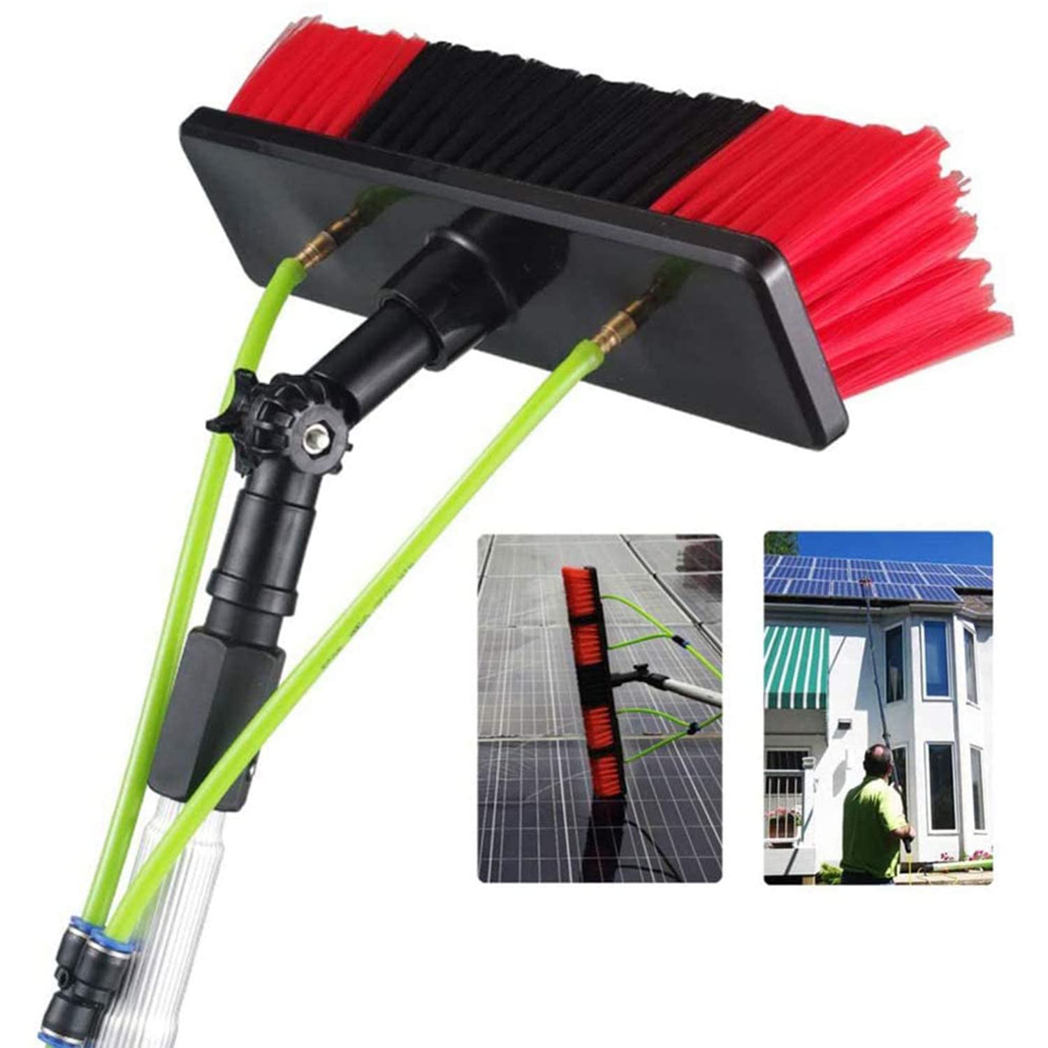 GTHTUHFD Cleaning Brush Photovoltaic Cleaner Window Cleaning Pole 5-12M Window Cleaning Pole Water Fed Telesbrush Photovoltaic Solar Panel Cleaning Rod Window Cleaner Kit For,7m