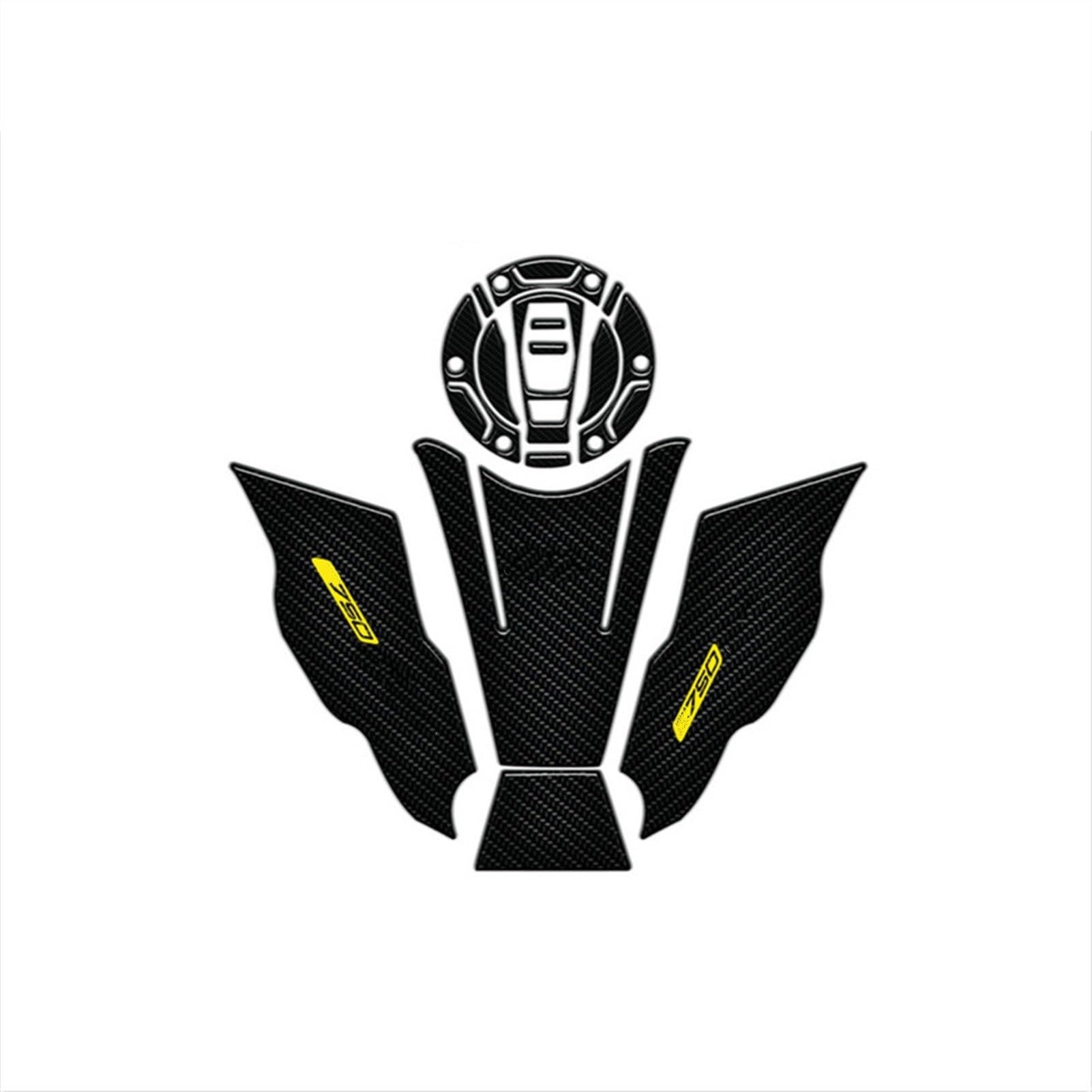 Motorcycle Tank Pad Decal Side Traction Sticker for F750GS F 750GS F850GS 850GS 2018 2019 Carbon-Look(Color19)