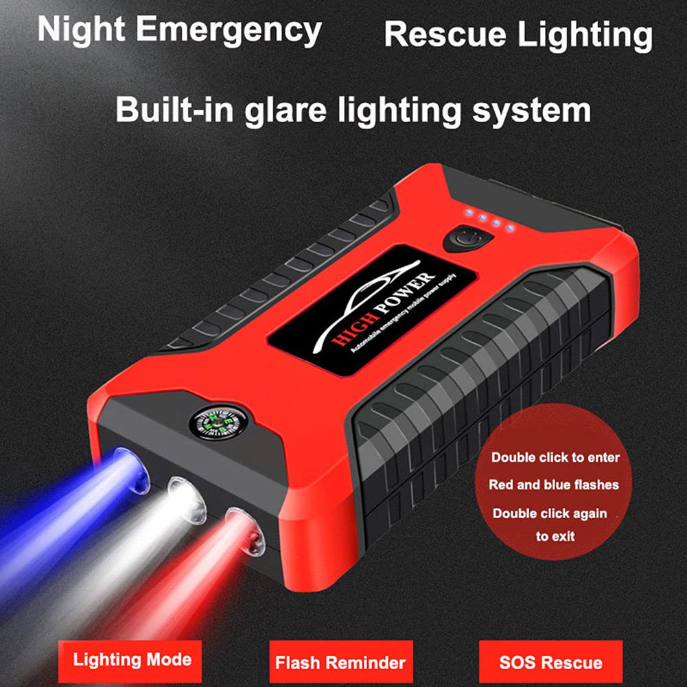 Arrancador de Coches Buture Cargador baterias Coche Diesel portatil para 12V Car Truck Lithium Jump Starter Cargador Power Bank Car Booster Batería 20000mA