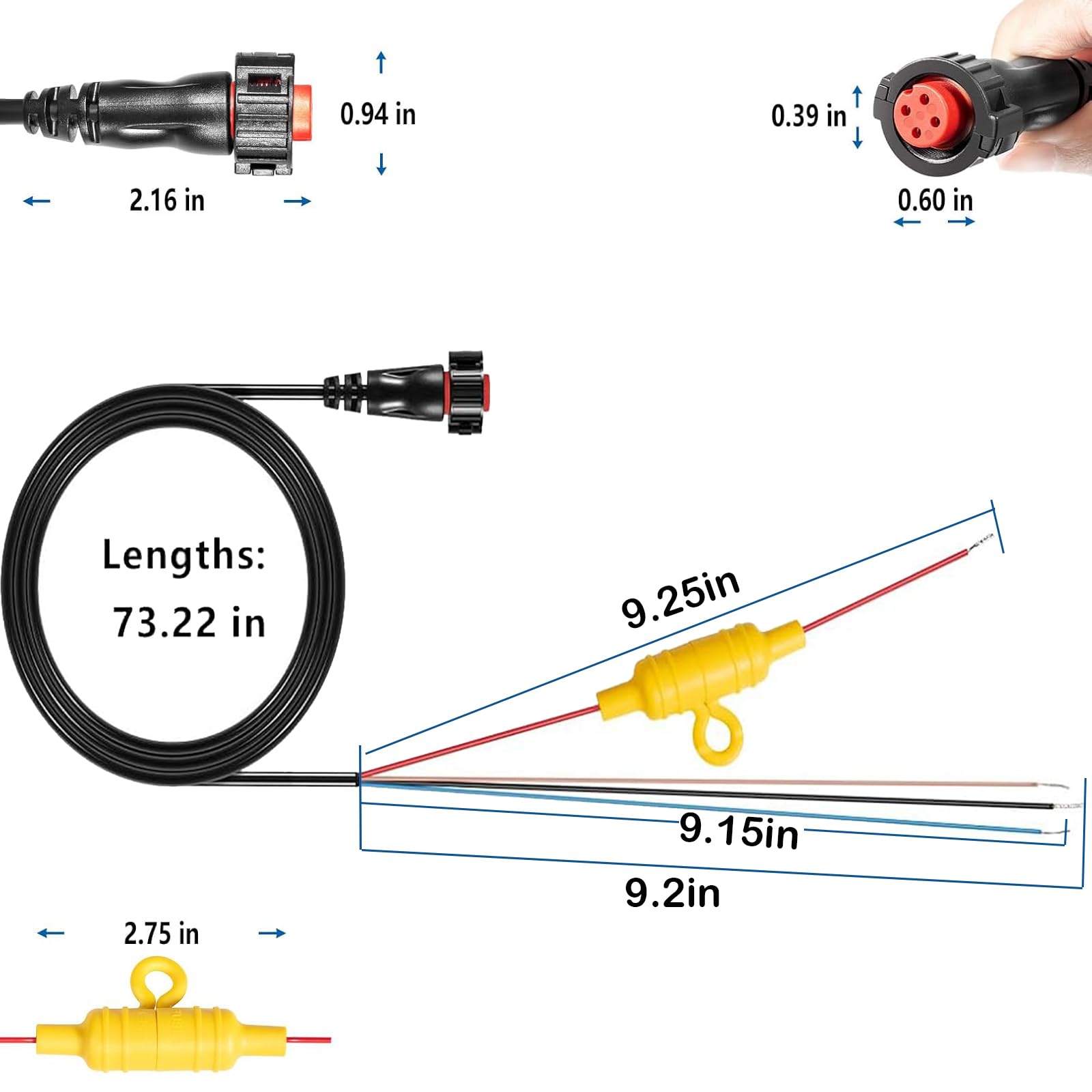 Amazon.com: 010-12938-00 Power Cable, 4-Pin Cable for Garmin