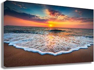 Quadro Moderno Paesaggio Mare Marino tramonto Paesaggi RIPRODUZIONE STAMPA SU TELA Arte Quadri Moderni Moderno Soggiorno Camera da letto printerland.it (70x100)