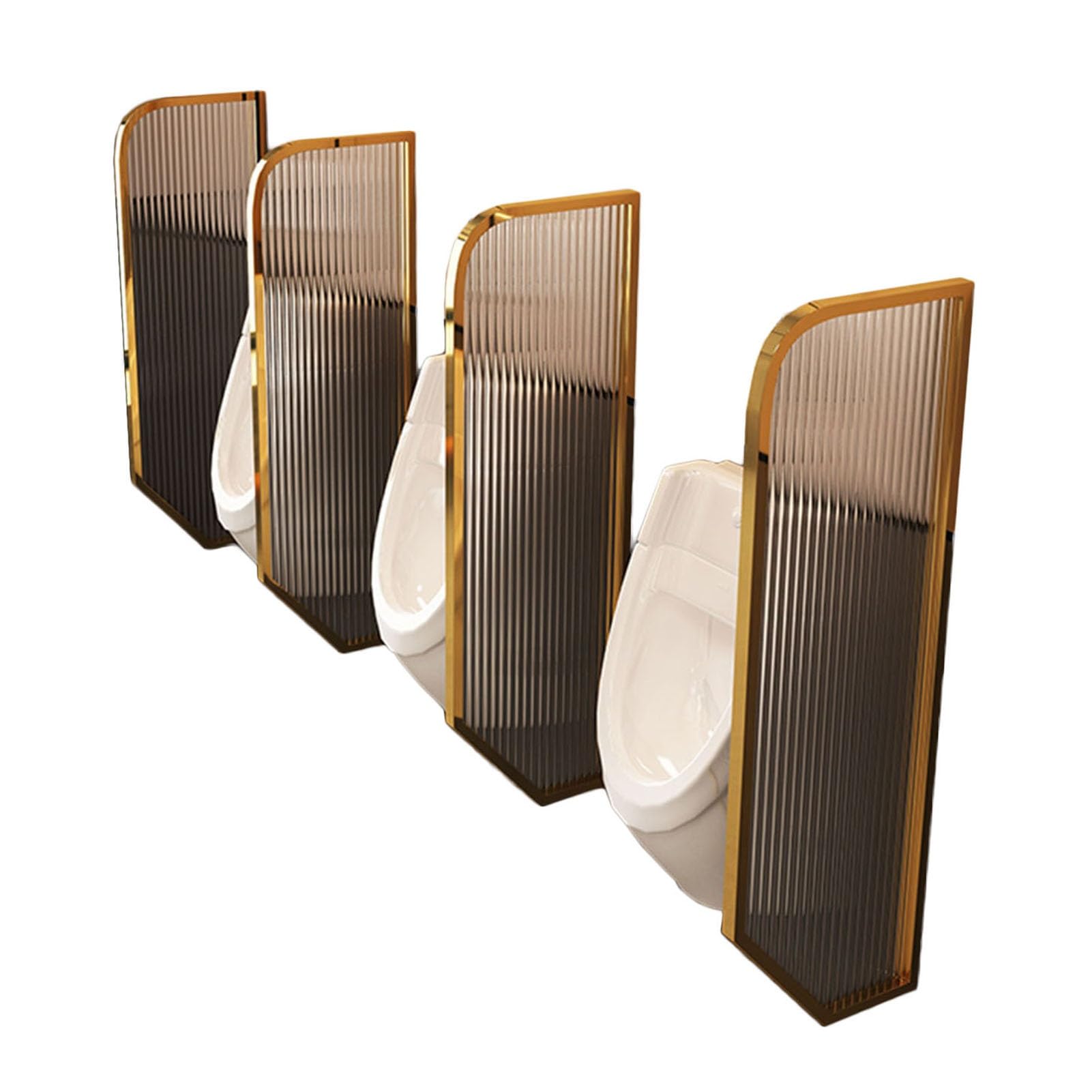 Zfucmayl Gold Urinal Privacy Screen,47.24 X 15.74In Urinal Privacy Baffle,Tempered Glass Panel Squat Toilet Baffle Screen,For Hotels/Public Places/Shop(,47.24 X 15.74In-1Pcs)