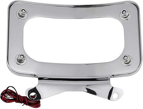Miniatura 9 de TCT-MOTORPARTS Montura de Placa de Matrícula Curva de Cromo Laydown Ligera para Harley 2017-2025 FLHRXS Road King Special Road Glide Street Glide