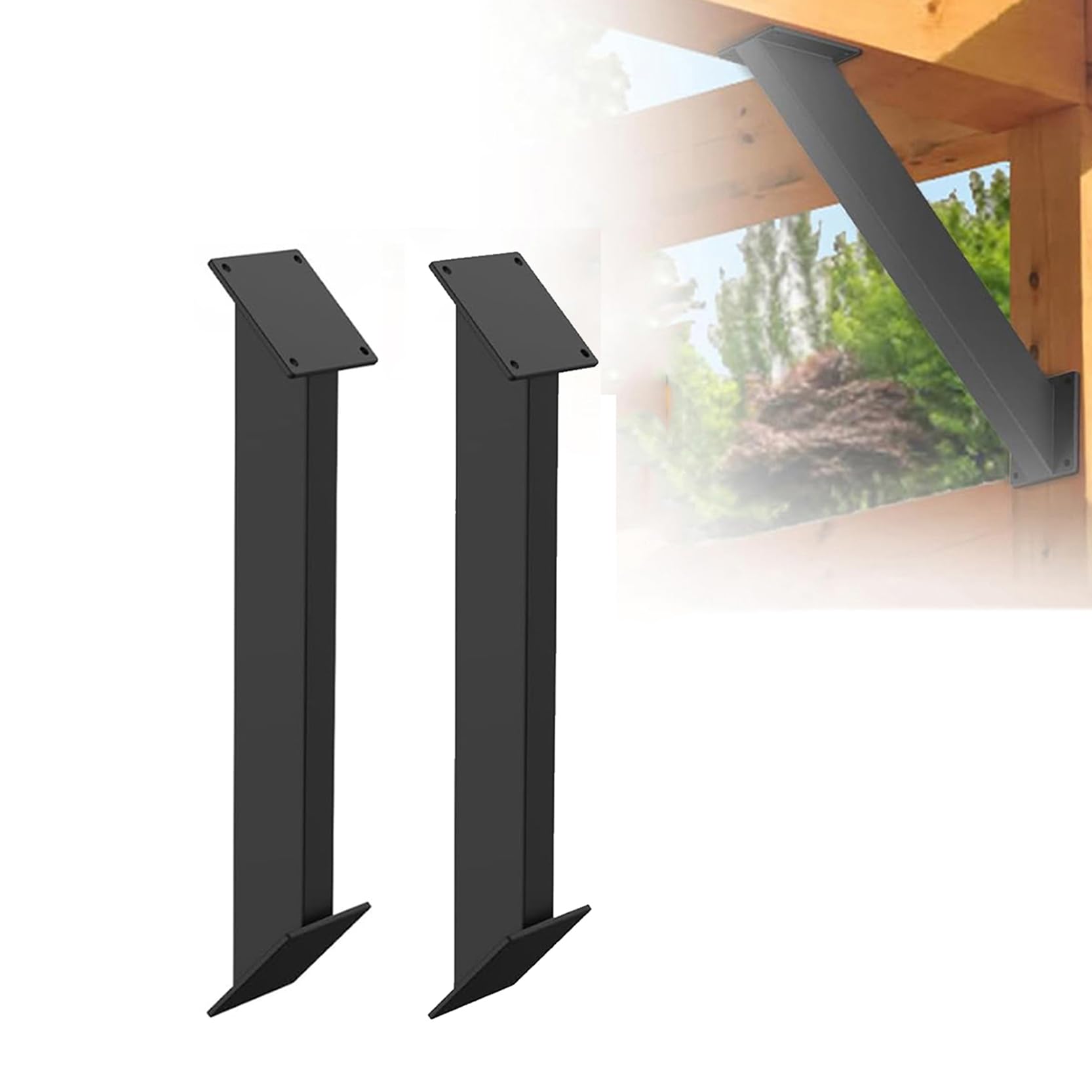 LQSYBHD Angle Brackets 45 Degree Angle Support Brackets 45 Degree Corner Braces Inside Joint for Gazebos,Tree Houses,Cabins and Patios 45-Degree Angle Corner Braces(Color:2pcs)