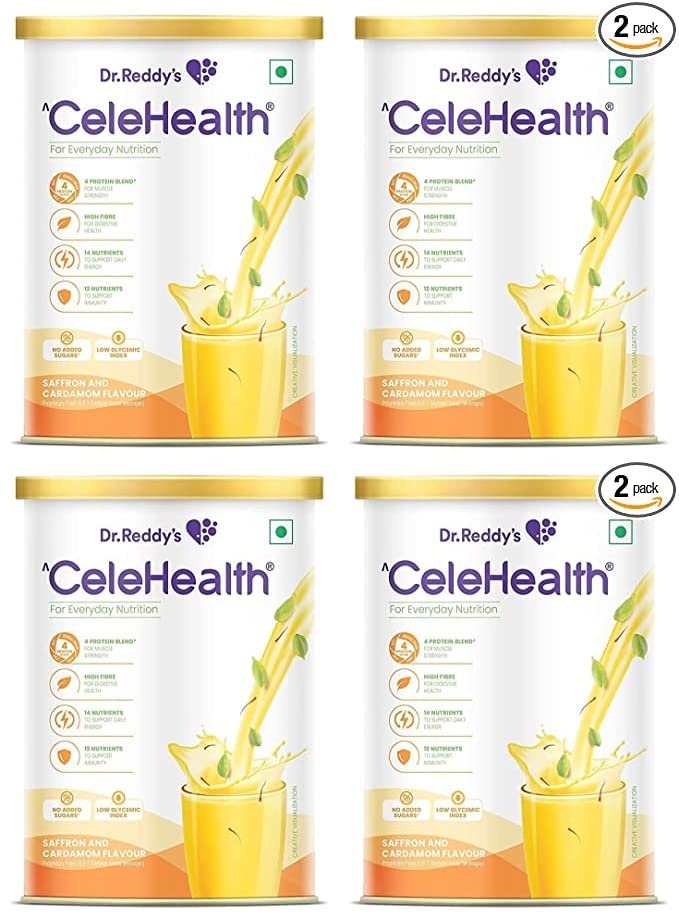 Celehealth Dr.Reddys | Daily Nutrition Drink | Saffron & Cardamom Flavour- 400G X Pack Of 4 (B0B28G5CCR) Amazon Price History, Amazon Price Tracker