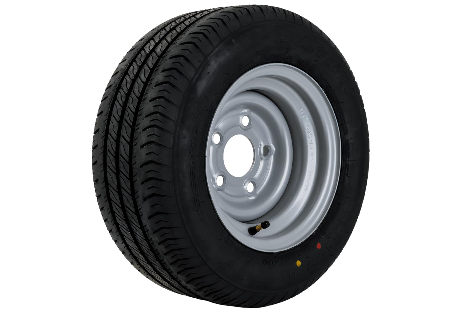 Ruota rinforzata per rimorchio 195/55 R10C 98/96N con cerchio 6Jx10" H2 5x112 ET-4. Solida e adatta a carichi fino a 900 kg.