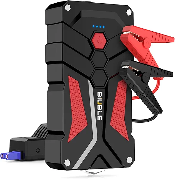 BIUBLE Jump Starter Car Jump Starter Auto Battery Booster Pack 5000A Peak 12V with USB-C Quick Charge,Lithium Jump Box with LED Light(Up to 7.0L Gas or 5.5L Diesel Engine)
