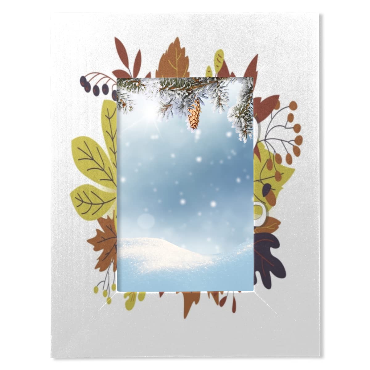 Cornice in legno ad angolo decorazione natalizia babbo natale