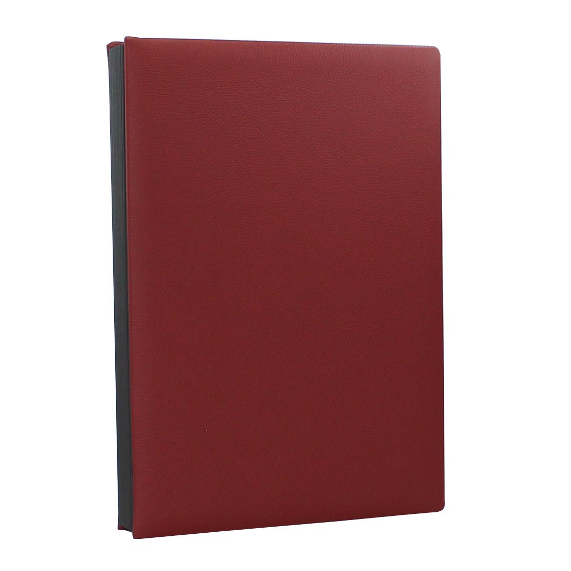 Unterschriftenmappe aus glattem Vollrindleder in Bordeaux, Softcover, dehnbarer Rücken, 20 Register-Trennblätter aus stabiler grauer Kartonage, Aufnahme von DIN A4, Prägungen auf Anfrage