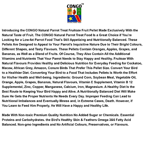 Congo-Premium-1kg-Fruitoze-Fruit-Pellets-for-Cockatoo-Macaw-African-Grey-Amazon-and-Conure-Parrots-1000gm