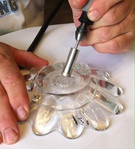 Miniatura 2 de DrillGlass - Juego de brocas de diamante para vidrio y azulejos, compatible con tu taladro, prensa de taladro y herramienta Dremel, instrucciones