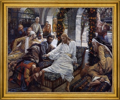 Art Oyster James Tissot Mary Magdalenes Box of Very Precious Ointment - 20 x 25 Premium Canvas Print