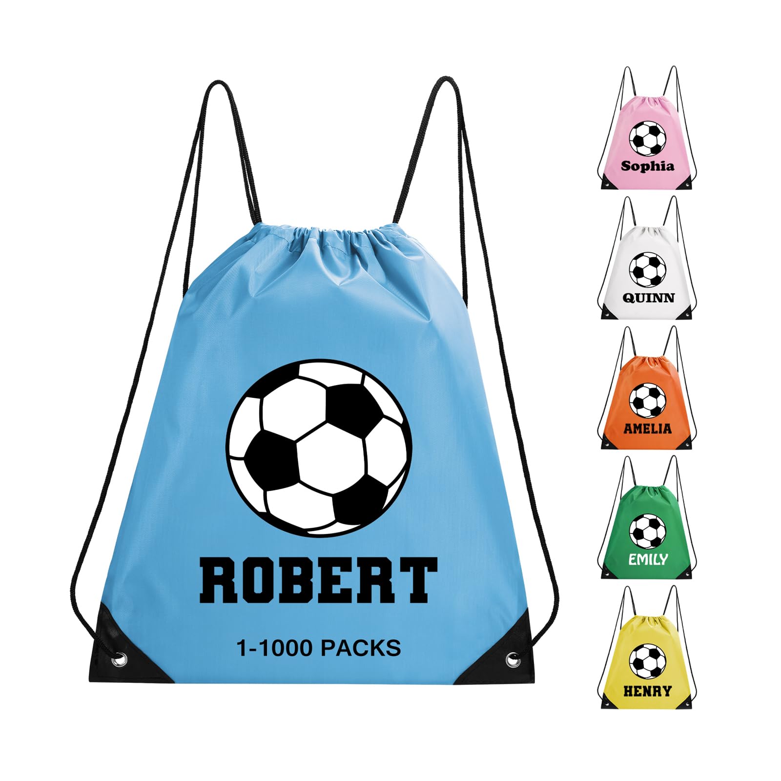 Fyore Drawstring Bag Customised Personalised Drawstring Gym Bag PE Bag Drawstring Backpack for School Sports Travel Swimming Beach
