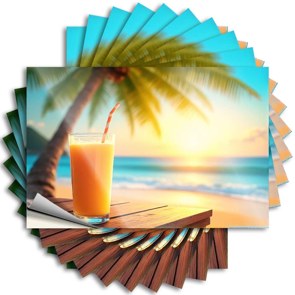 Quote Entry Way Decoration Easy Apply | A Glass of Orange Juice On A Beach At Sunset. Punk Wall Peel and Stick(12X18CM)
