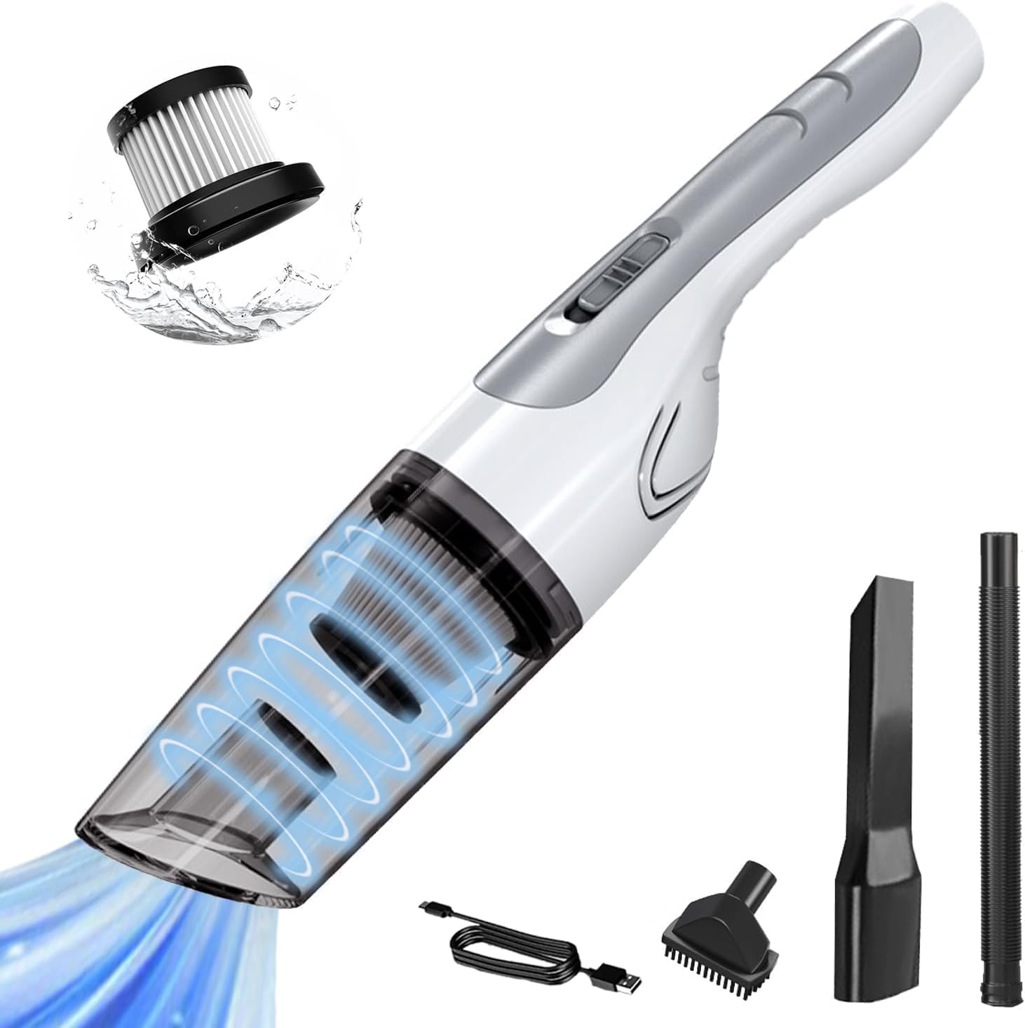 Handheld Vacuum Cleaner,20000Pa Cordless Car Vacuum With HEPA Filter Rechargeable Wireless Mini Hand Held Vacuum Cleaner For Car,Home,Kitchen,Pet Hair