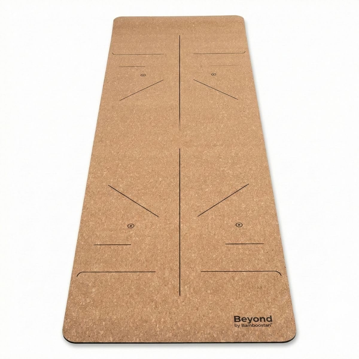 Cork Yoga Alignment Mat | Natural Cork | Anti-Slip | 61 cm x 183 cm | Non-Slip Grip | Anti Skid Base | Anti-Tear Durable Surface | Pilates | Stretching & Home Workouts
