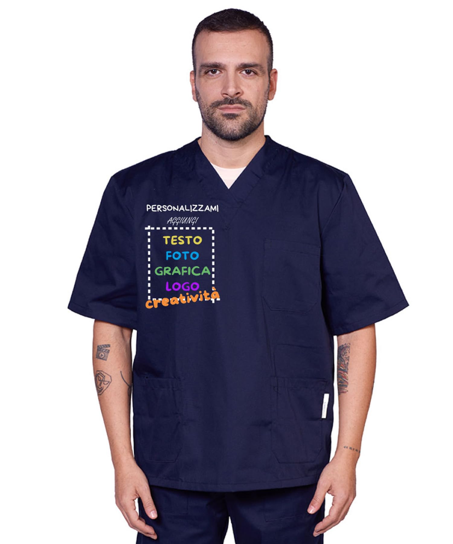 fratelliditalia.org Casacca ospedaliera con personalizzazione inclusa disponibile in 9 colori tg dalla XS alla XXXL