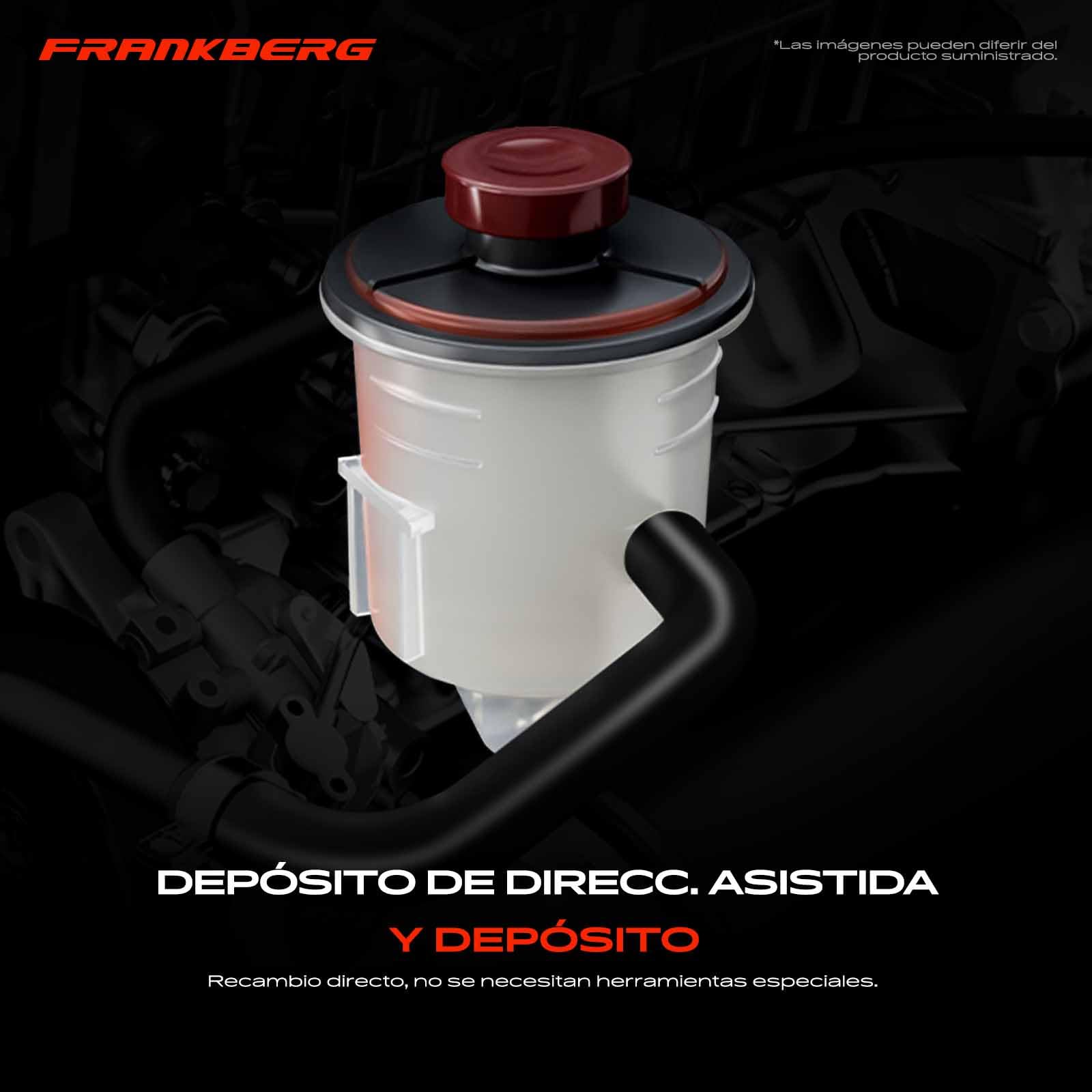 Frankberg Depósito de compensación Aceite hidráulico Dirección asistida Compatible con Sprinter 46-T Furgoneta B906 413 CDi Sprinter 46-T Plataforma/Chasis B906 413 CDi Replace# 7691462137