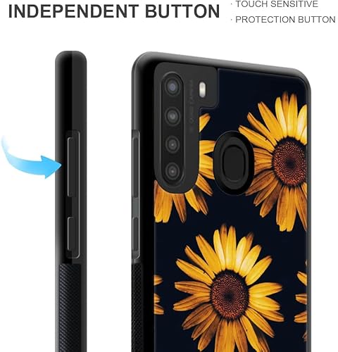 Miniatura 3 de DAIZAG Funda compatible con Samsung Galaxy A21, diseño de girasol artístico para hombre y mujer, protección a prueba de golpes y arañazos TPU para