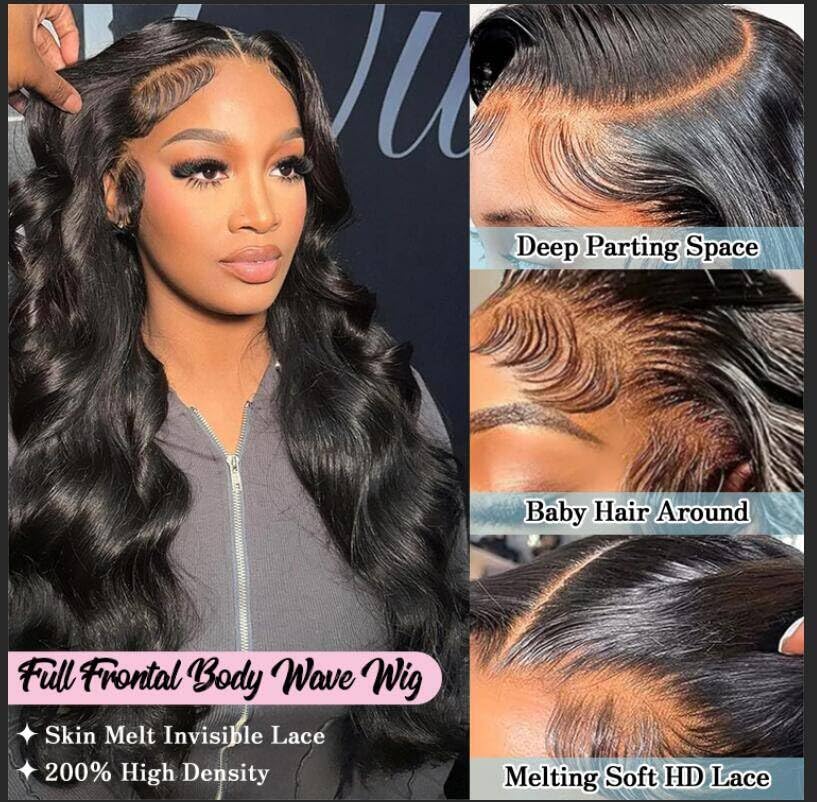Amazon.com : Neailrtise 30 Inch Lace Front Wig Human Hair  display picture 2
