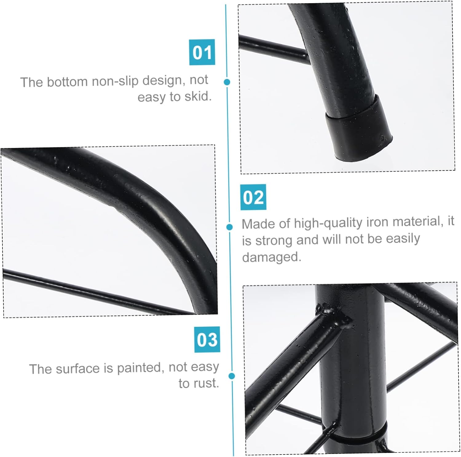 1pc Christmas Tree Stand Sturdy Xmas Tree Holder Tripods for Stability Fits Poles Convenient Screw Fixing for Secure Support Base for Holiday Decor