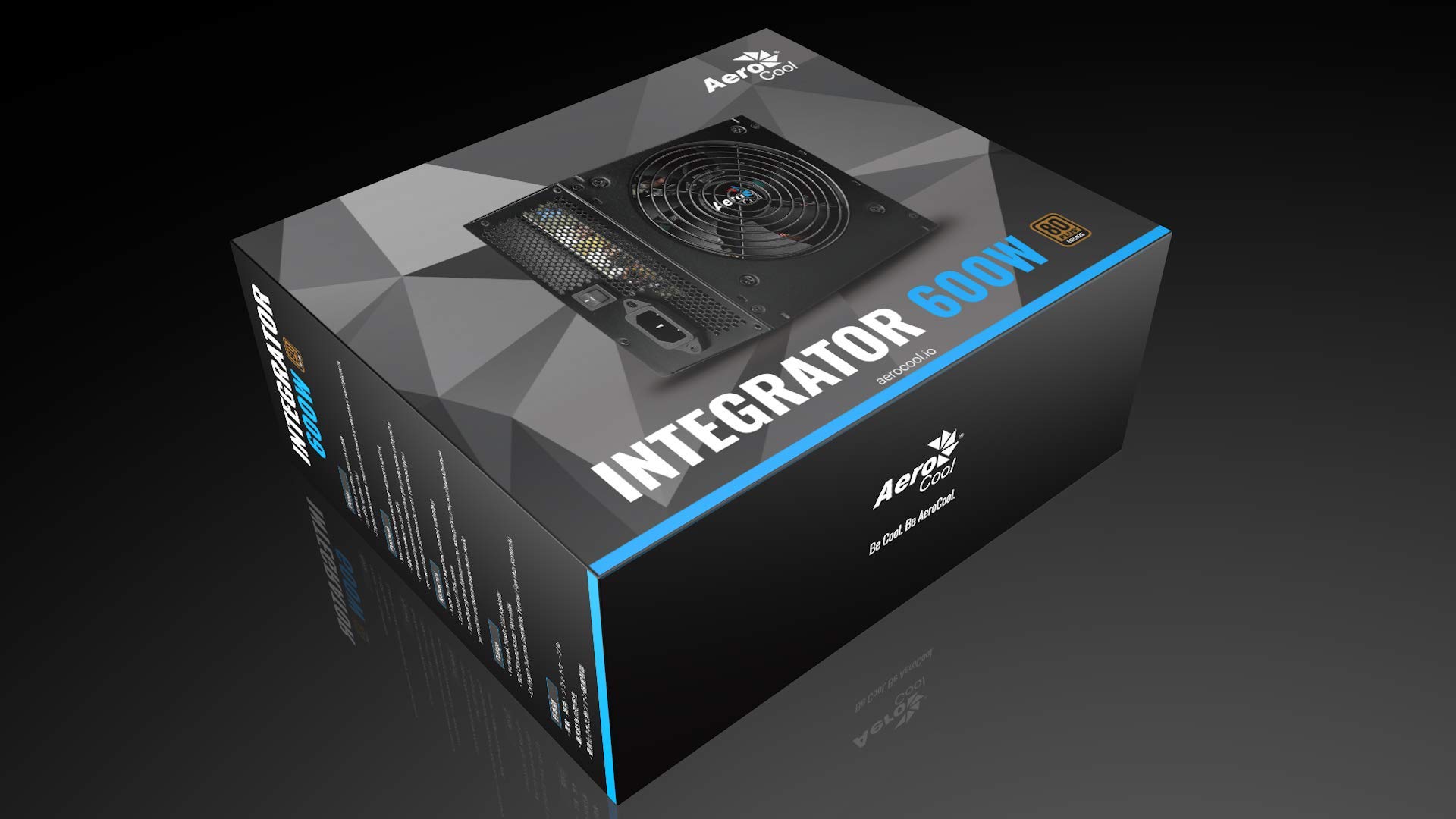 Aerocool Integrator 600 W 80 Plus Bronze Power Supply Unit with UK 3 Pin Power Lead