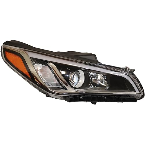 For Hyundai Sonata 2015 2016 2017, Passenger Side Halogen Headlights Headlamps Assembly,Right Side Front Lamp