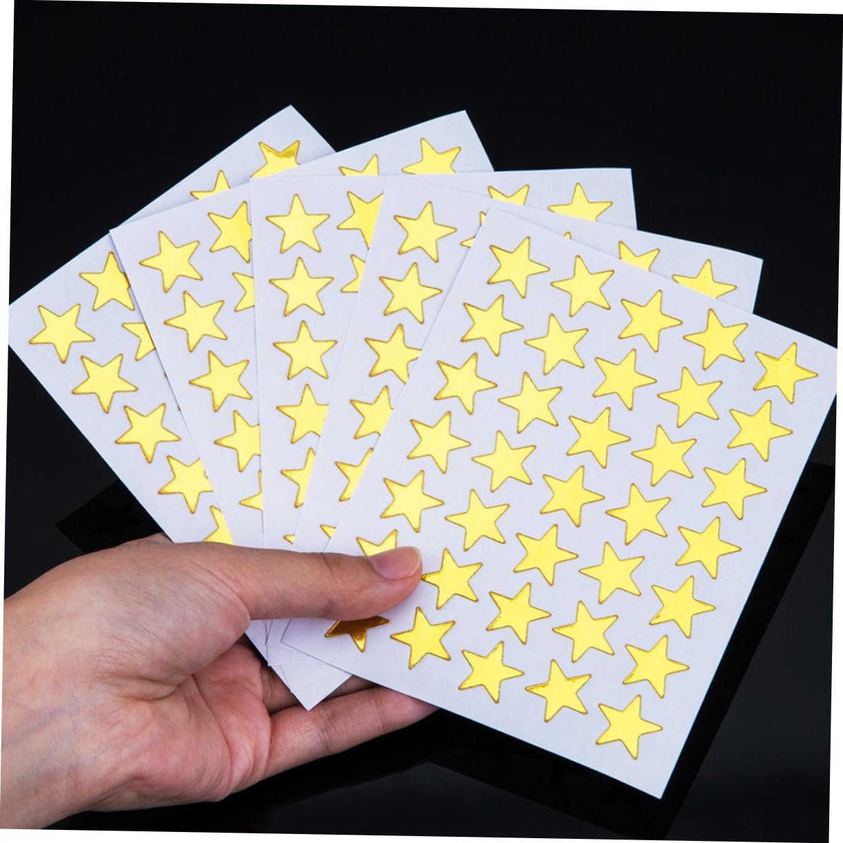 NUOBESTY 5sätze Dekorativen Goldenen Sternaufklebern Für Junge Mädchen Selbstklebende Belohnungssticker Für Fünfzackige Sterne Aufkleber Aus Pvc Für Kreative Projekte Und
