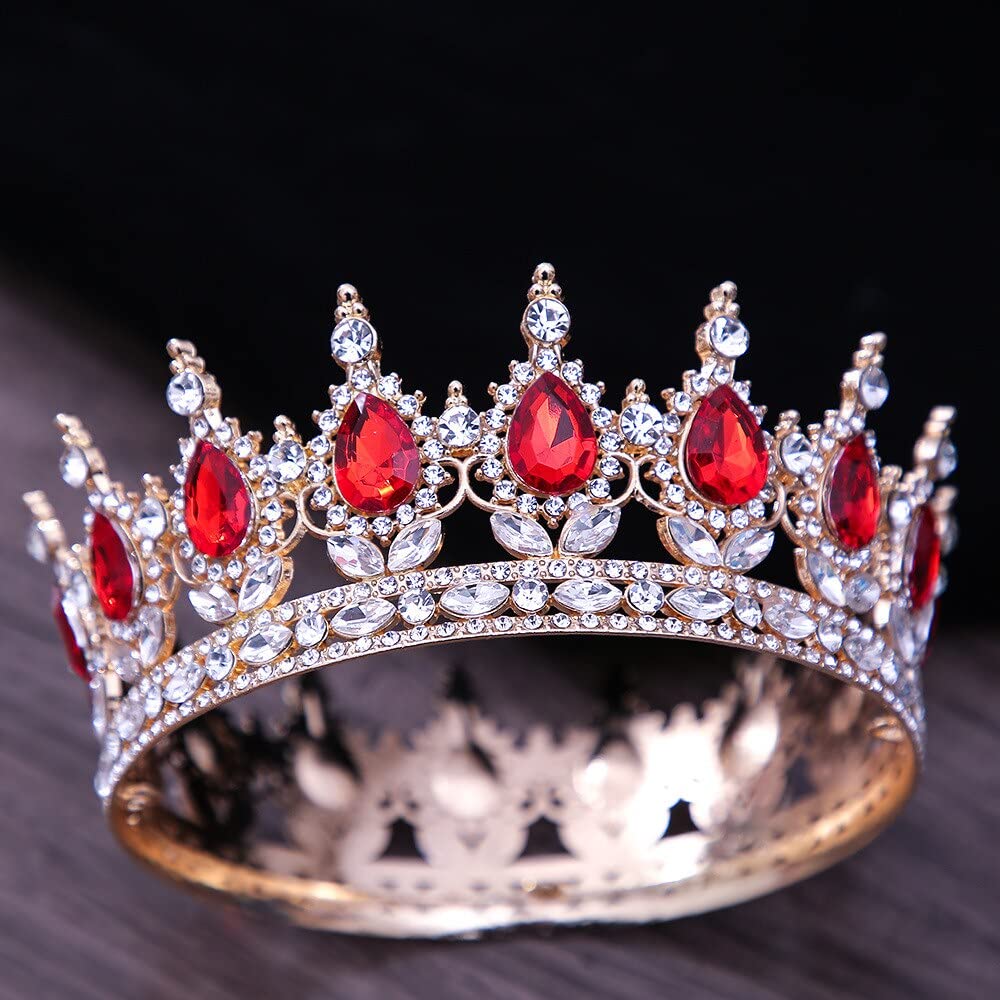 Haarschmuck Krone Tiaras für Frauen Vintage Prinzessin Rosa Crystal Tiara Kronendem -Diadem -Party Hochzeit Strass Brautkronhaarschmuck Accessoires, Pink ， Silber ， Weiß