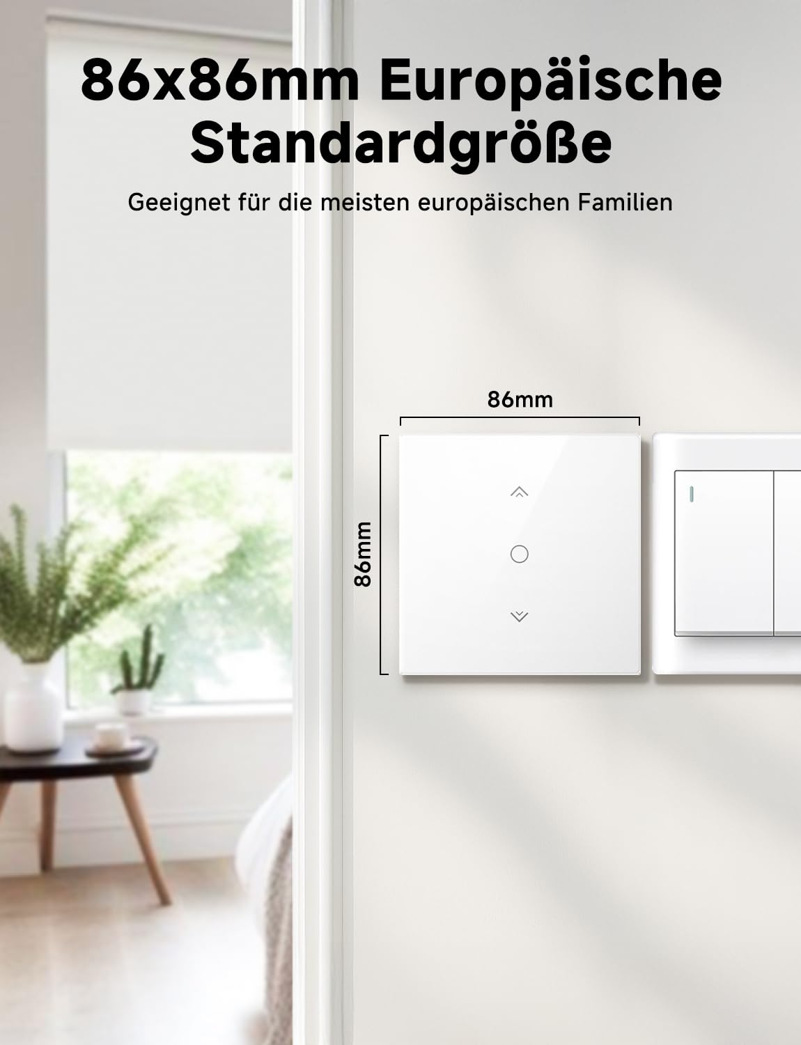 Smart WLAN Rollladenschalter Mit 0-100% Prozentfunktion Zeitschaltuhr 2er