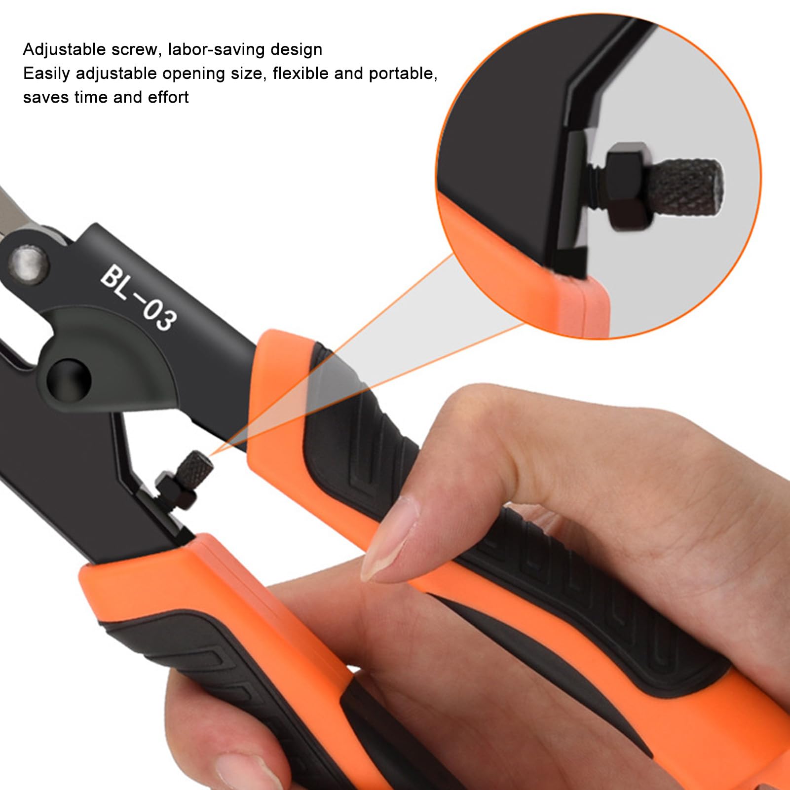 8 inch Mini Bolt Cutter, Spring Loaded Wire Cutter with Anti Slip Handle for Cutting Various Applications
