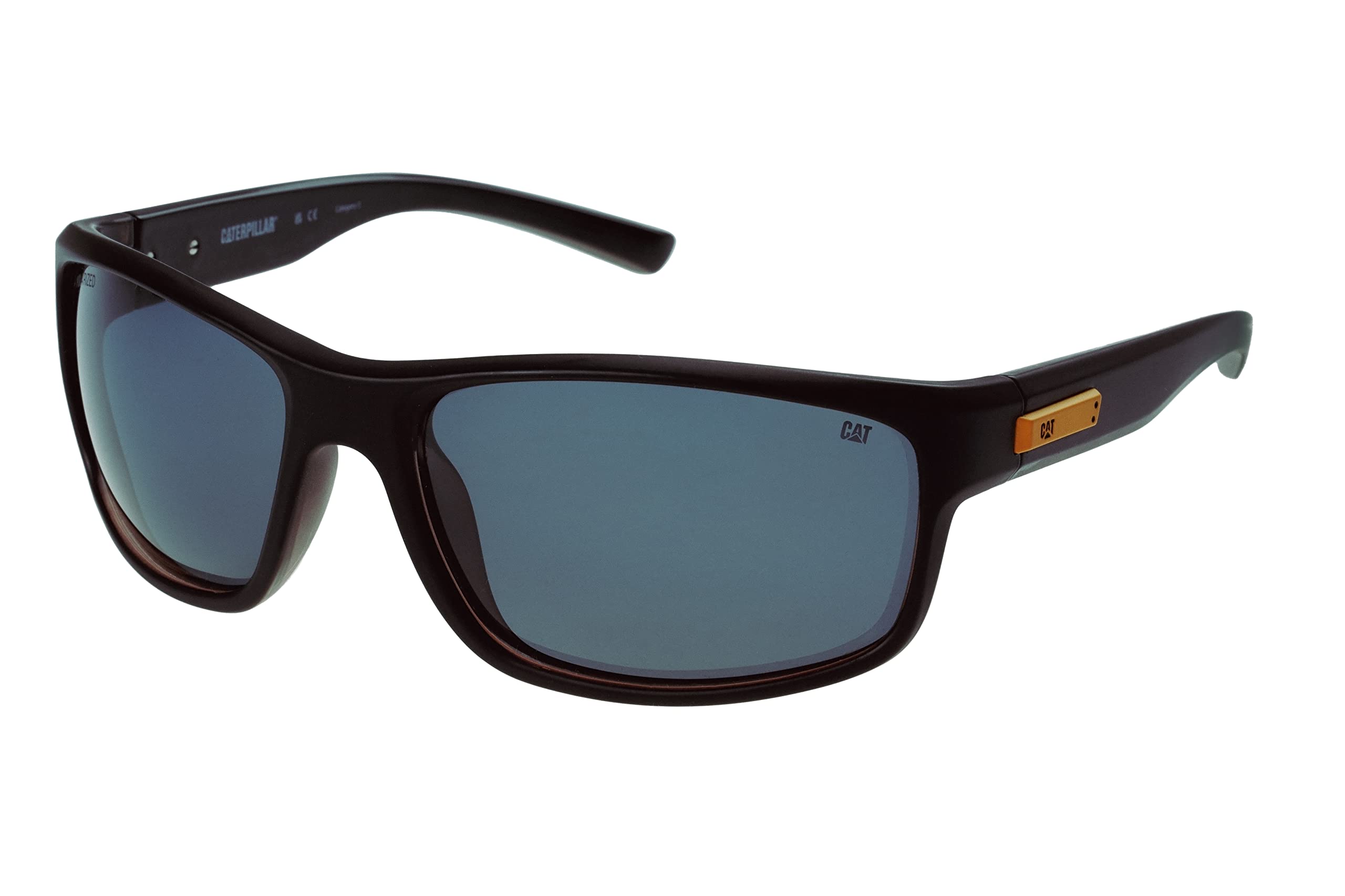 8019 Men's Polarized High Wrap Rectangular Sunglasses, 63 mm