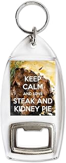 Keep Calm and Love Steak and Kidney Pie - Bottle Opener Keyring
