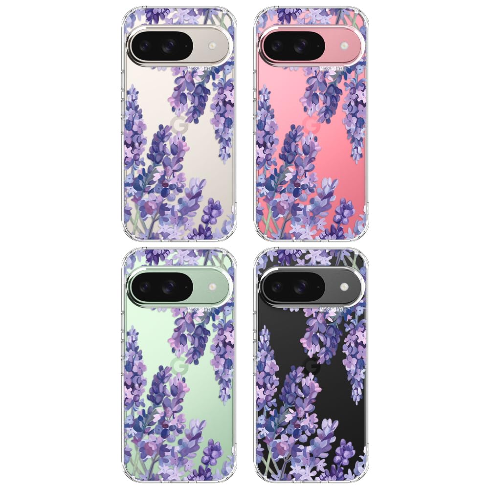 MOSNOVO Case for Google Pixel 10 & Pixel 10 Pro, [Buffertech 6.6ft Military-Grade Drop Protection] [Anti Peel Off Tech] Clear TPU Bumper Phone Case Cover Design - Cute Cherry — view 324