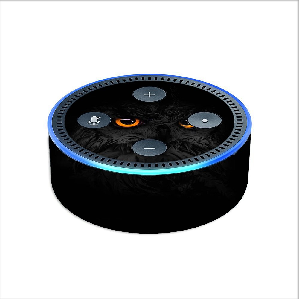 Skin Decal Vinyl Wrap for Amazon Echo Dot 2 (2nd Generation) / Owl Eyes in The Dark