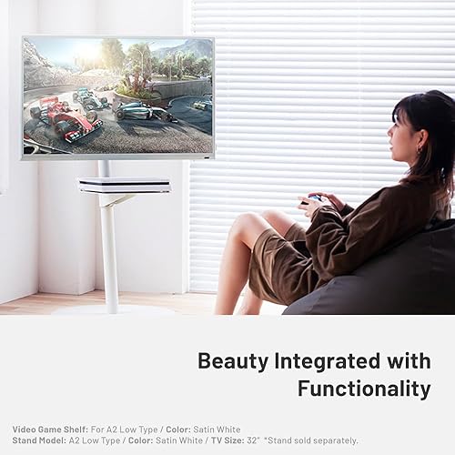 Miniatura 7 de WALL Estante de consola de videojuegos para soporte de TV modelo A2 bajo, negro satinado