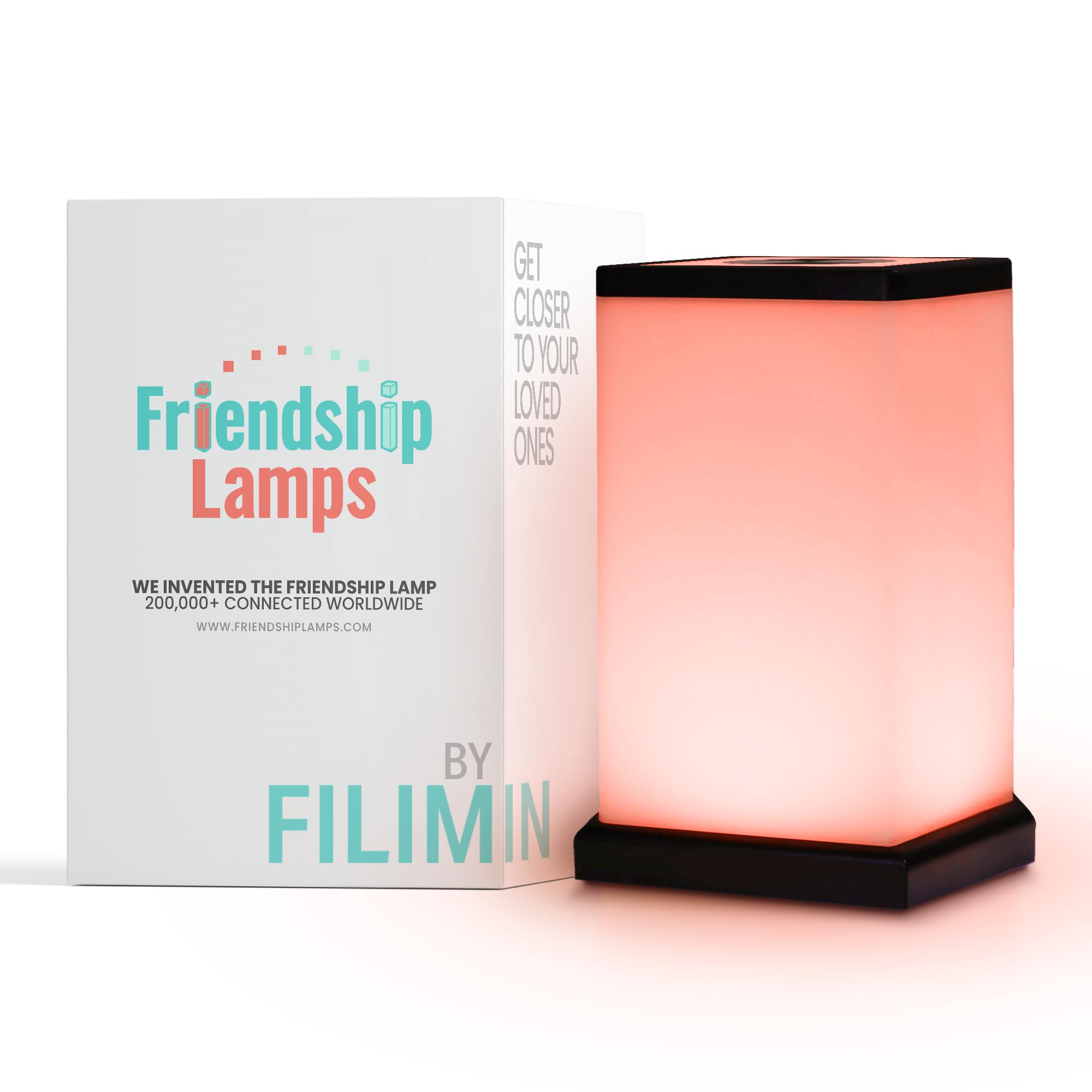 Filimin Lampy przyjaźni nowoczesny design - lampy Best Friend Wi-Fi dotykowa lampa LED światło na duże odległości, połączenie, związek, przyjaźń, prezent, ponad 200 kolorów, konfiguracja aplikacji