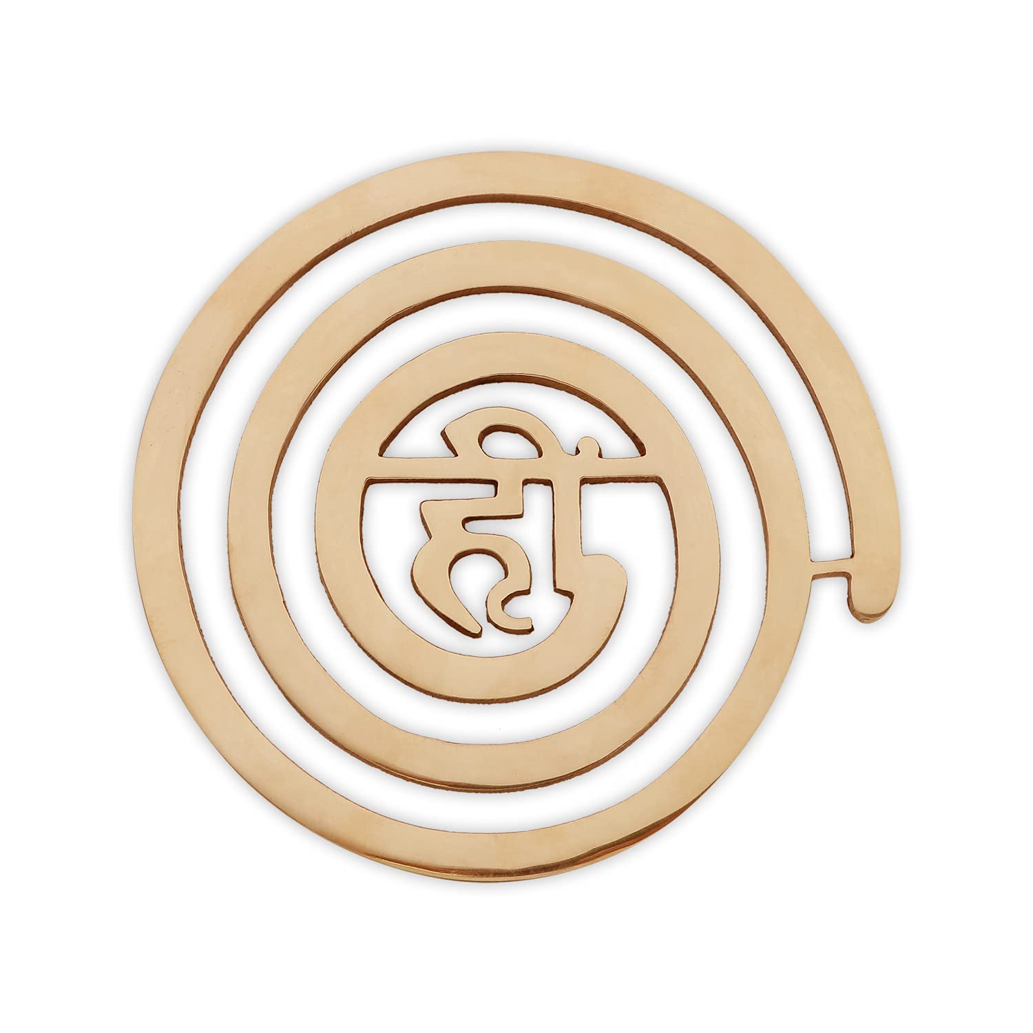 TREE MAISON CORONATING HOMESTREEMAISON Vastu Helix Brass (Hii) Helix Earth Zone Main Door Entrance, Toilet Dosh Defect Correction, Vastu Dosh Nivaran Remedies (4-inch) (Pack of 1)