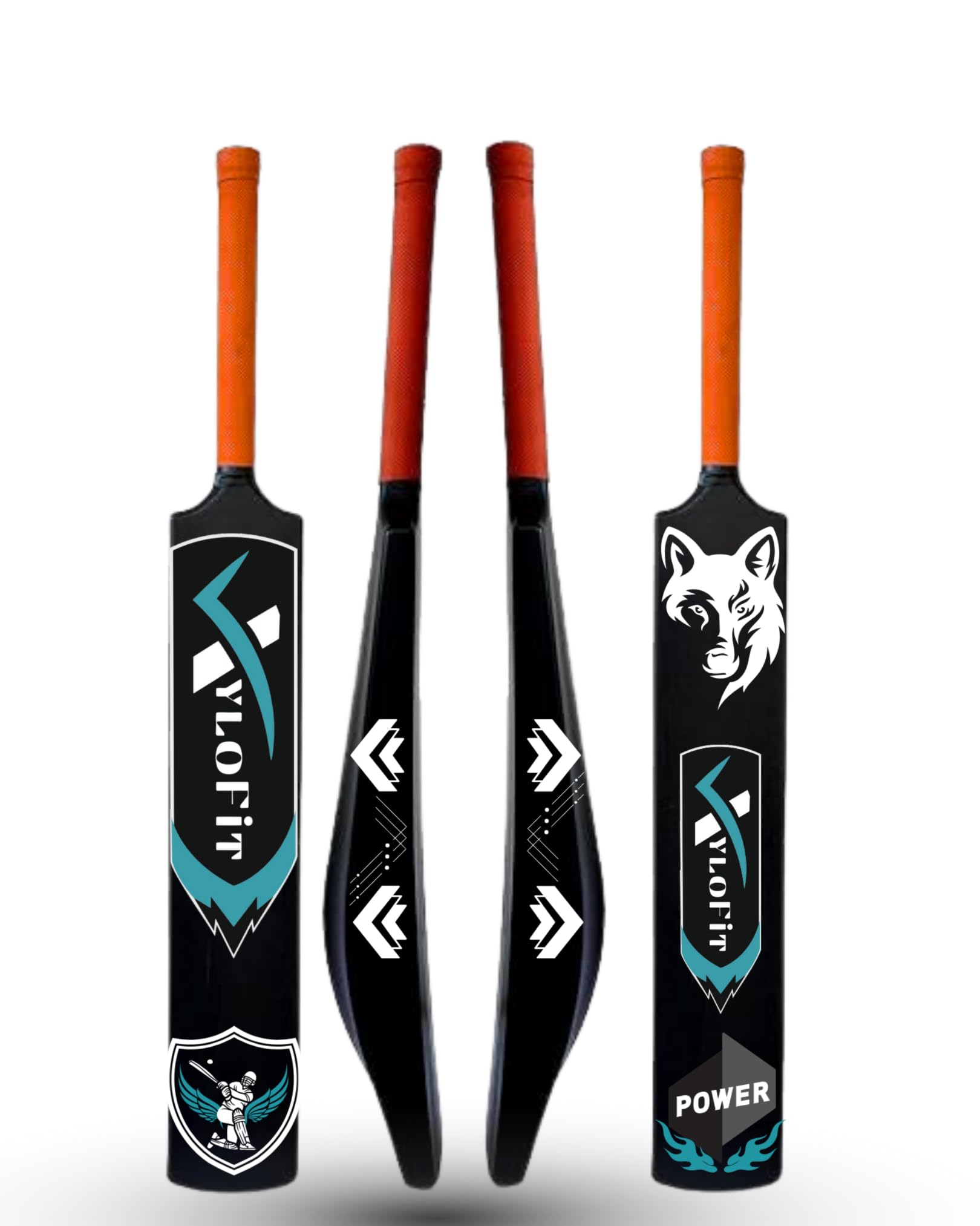 Power Edition Hard Plastic Cricket Bat for Tennis Ball | Lightweight Durable for Kids, Adults & Beginners | Full Size Practice | Hard Heavy Duty Cricket PVC/Plastic Cricket Bat | Black-image-10