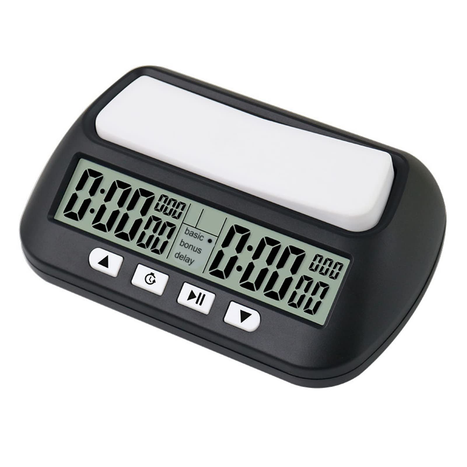 Horloge d'échecs, minuterie d'échecs numérique avec alarme sonore, horloge de jeu portable à grand écran pour jeu d'échecs go et dames, YS 902 noir version anglaise