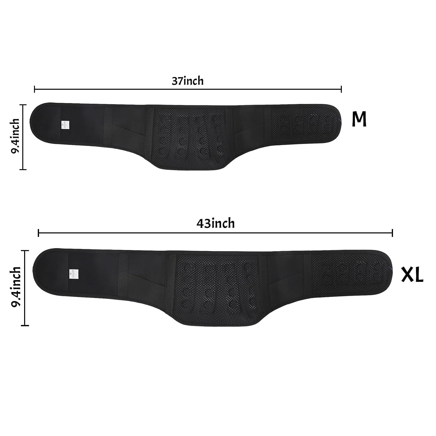 Warm Therapy Waist Back Support Belt with Detachable Magnet Steel Plate Adjustable Therapy Lumbar Brace for Pain Relief