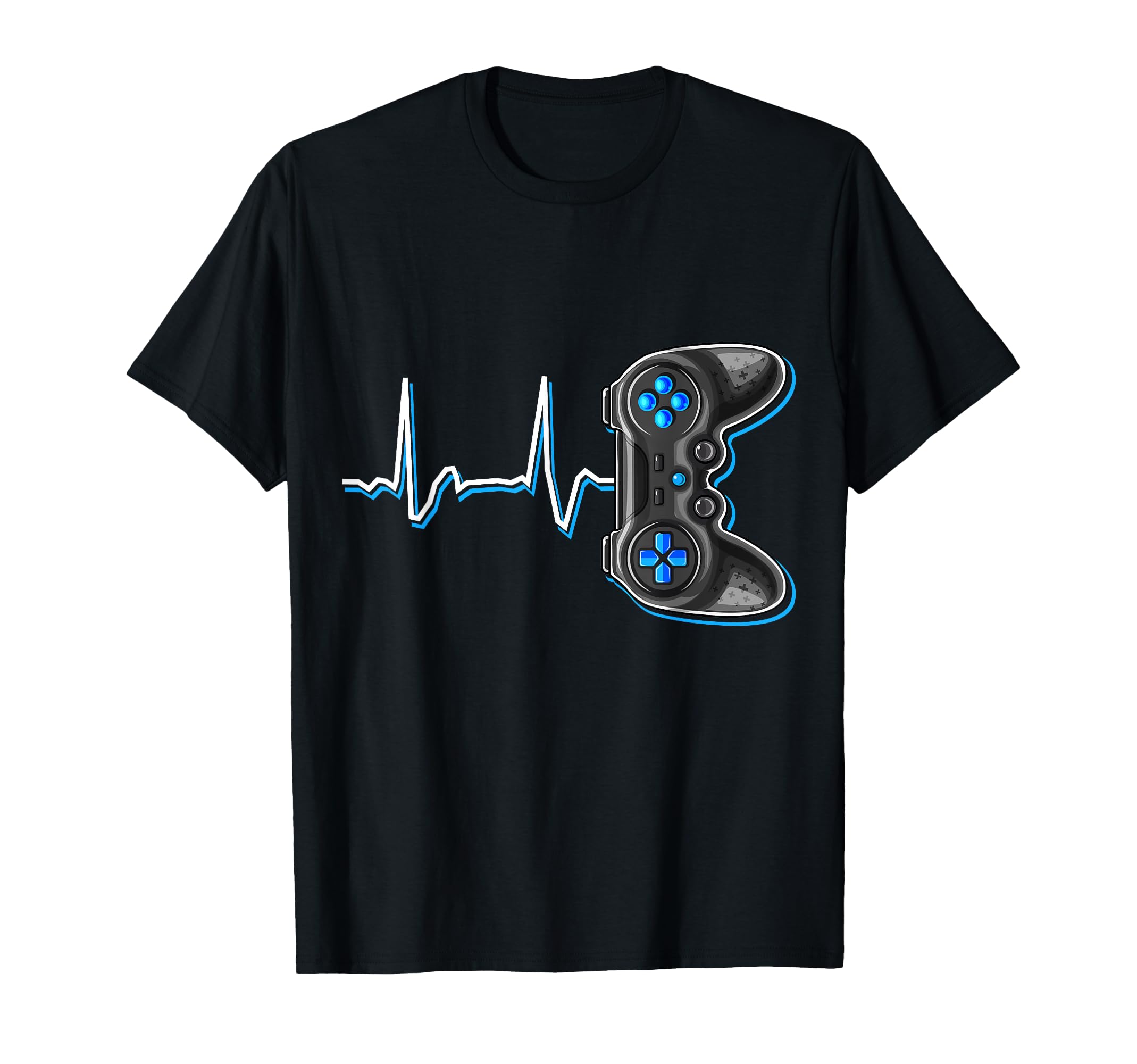 Video Gamer Heartbeat Video Game Controller Gift Kids Boys T-Shirt