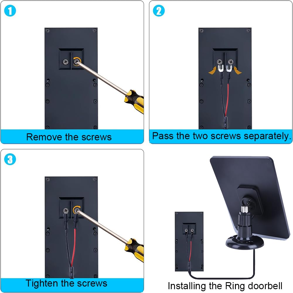 Panel de carga solar de 4 W, 5 V, impermeable, cargador de batería solar de 360°, soporte ajustable con cable de carga de 9.8 pies para timbre de video Ring 4/3/2