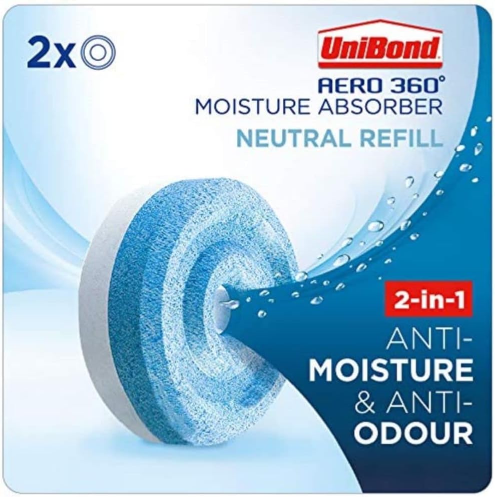 UniBond AERO 360° Moisture Absorber Neutral Refill Tab - Twin Pack (2 x 450g)