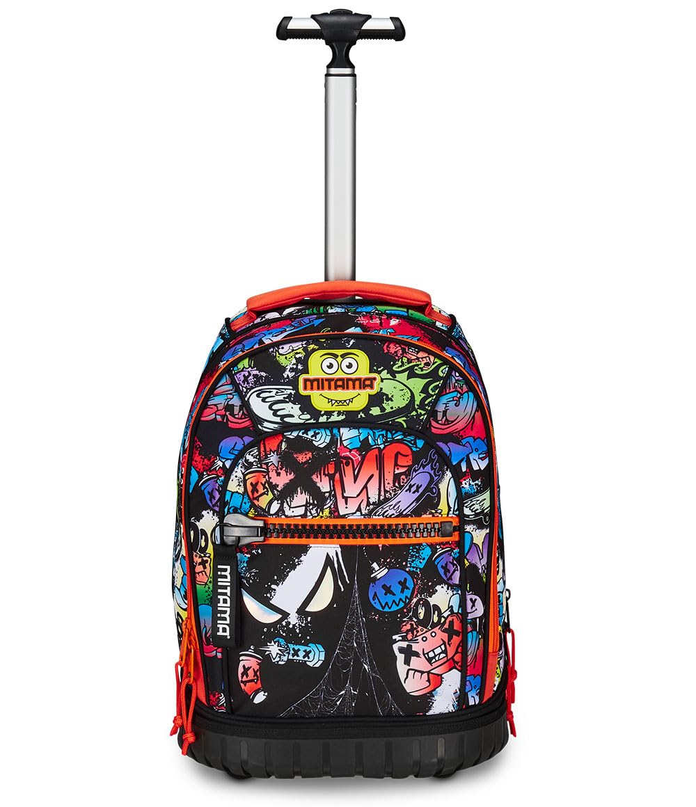 Mitama Trolley Run Scuola Spider King,Doppio Scomparto, Multicolore, Scuola Elementare e Tempo Libero, Bambino Ragazzo