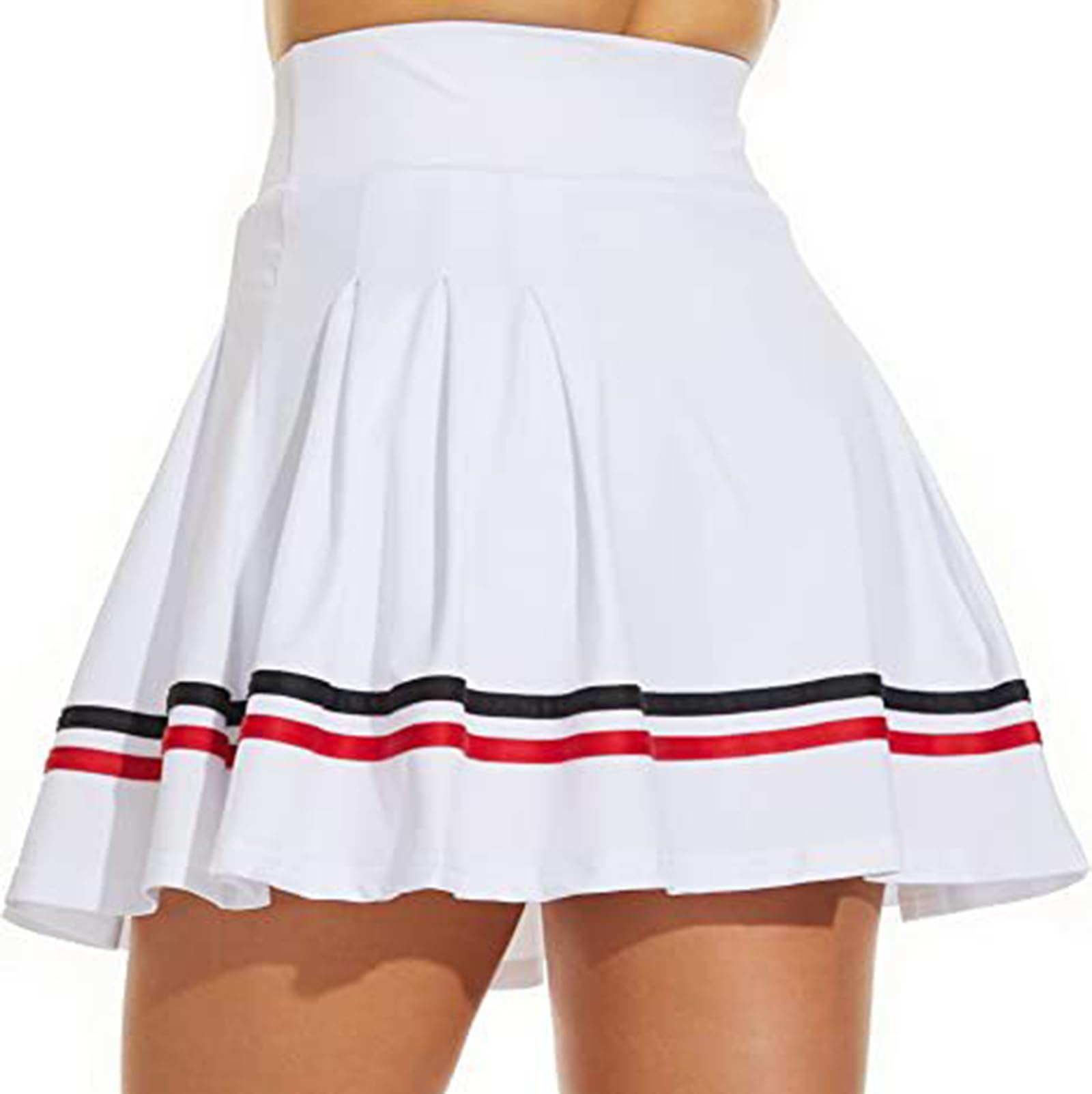 ThreeH Faldas de Tenis Plisadas para Mujer Faldas Deportivas con Bolsillos Falda Deportiva de Golf de Cintura Alta con pantalón Corto Incorporado