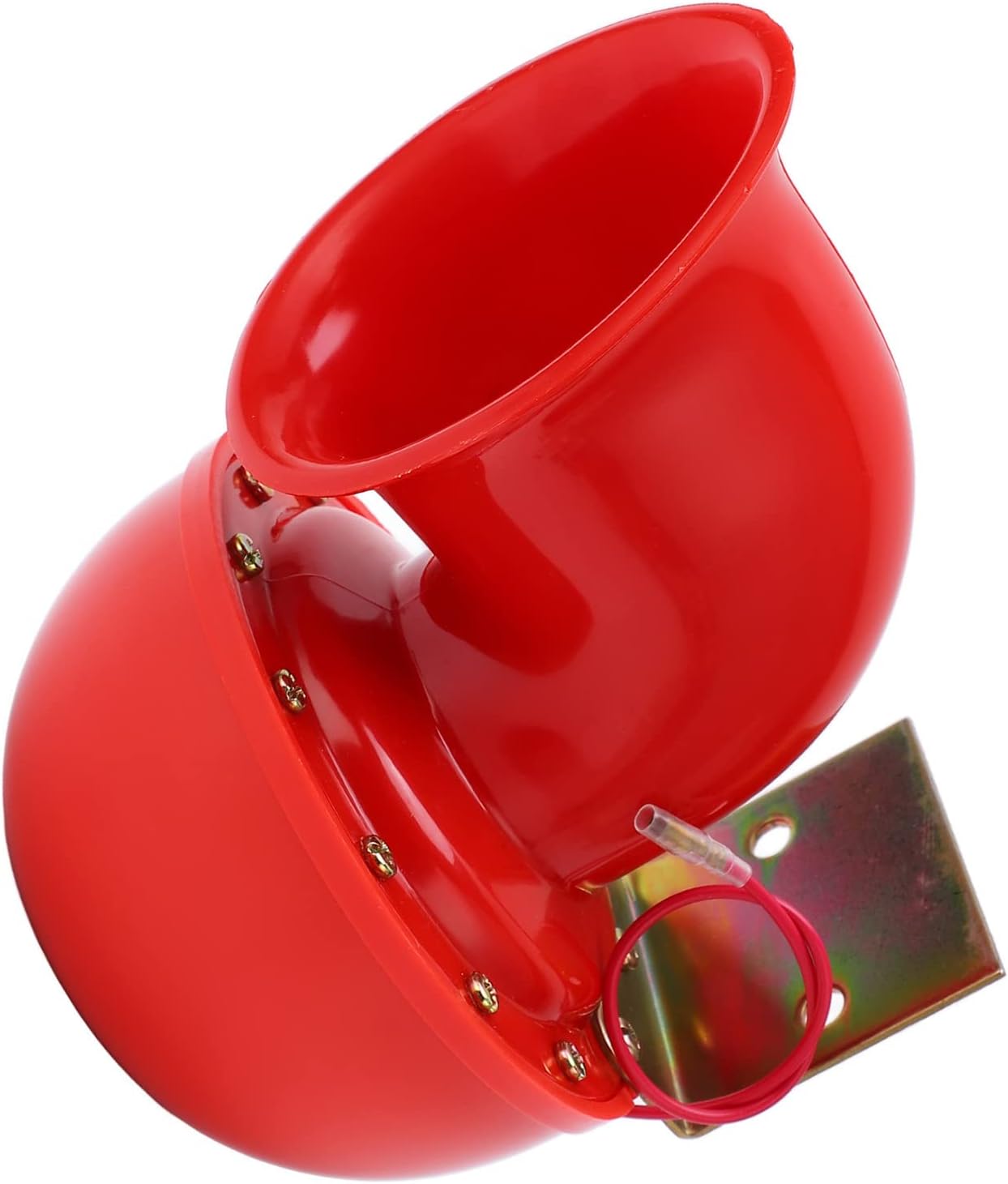 150db Red Electric Bull Horn for Truck Train Boat, Car Horn with Strong Metal Material, Improve Driving Safety