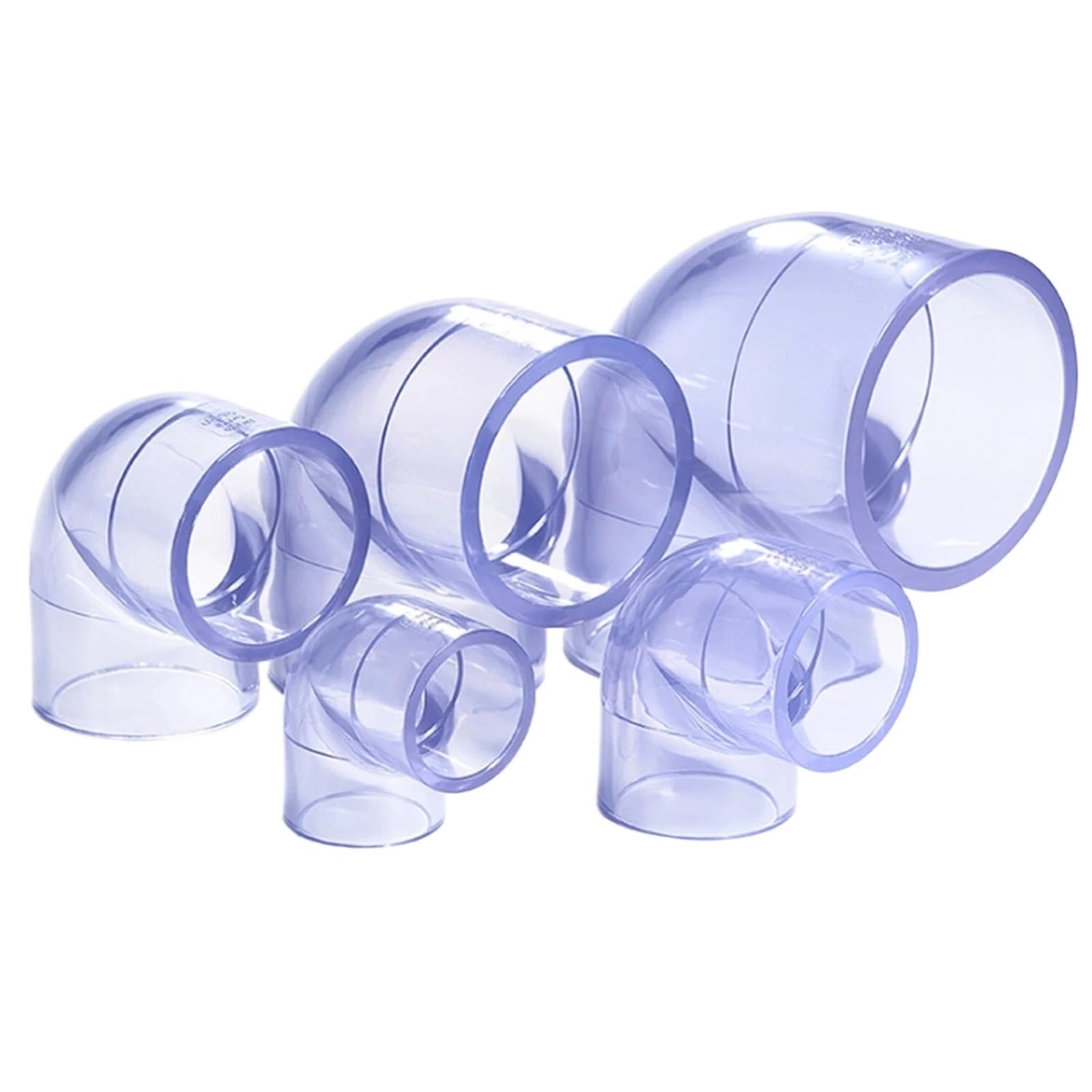 Raccords de tuyaux coudés à 90 degrés en PVC Transparent, 1 pièce, 20/25/32/40/50/63/75~110mm, for Aquarium, réservoir poissons, étang, raccord souder par solvant Convient pour l'irrigation(40mm)