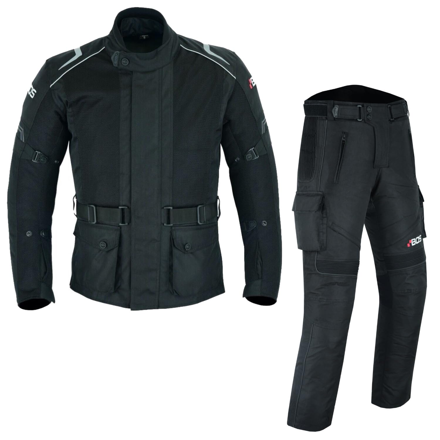 BOSmoto Herren Motorrad Touring Textil Kombi,Biker Motorrad Jacke und Hose,Herren Motorradkombi,Motorrad Sommer Textilkombi für Herren,Motorrad Kombi